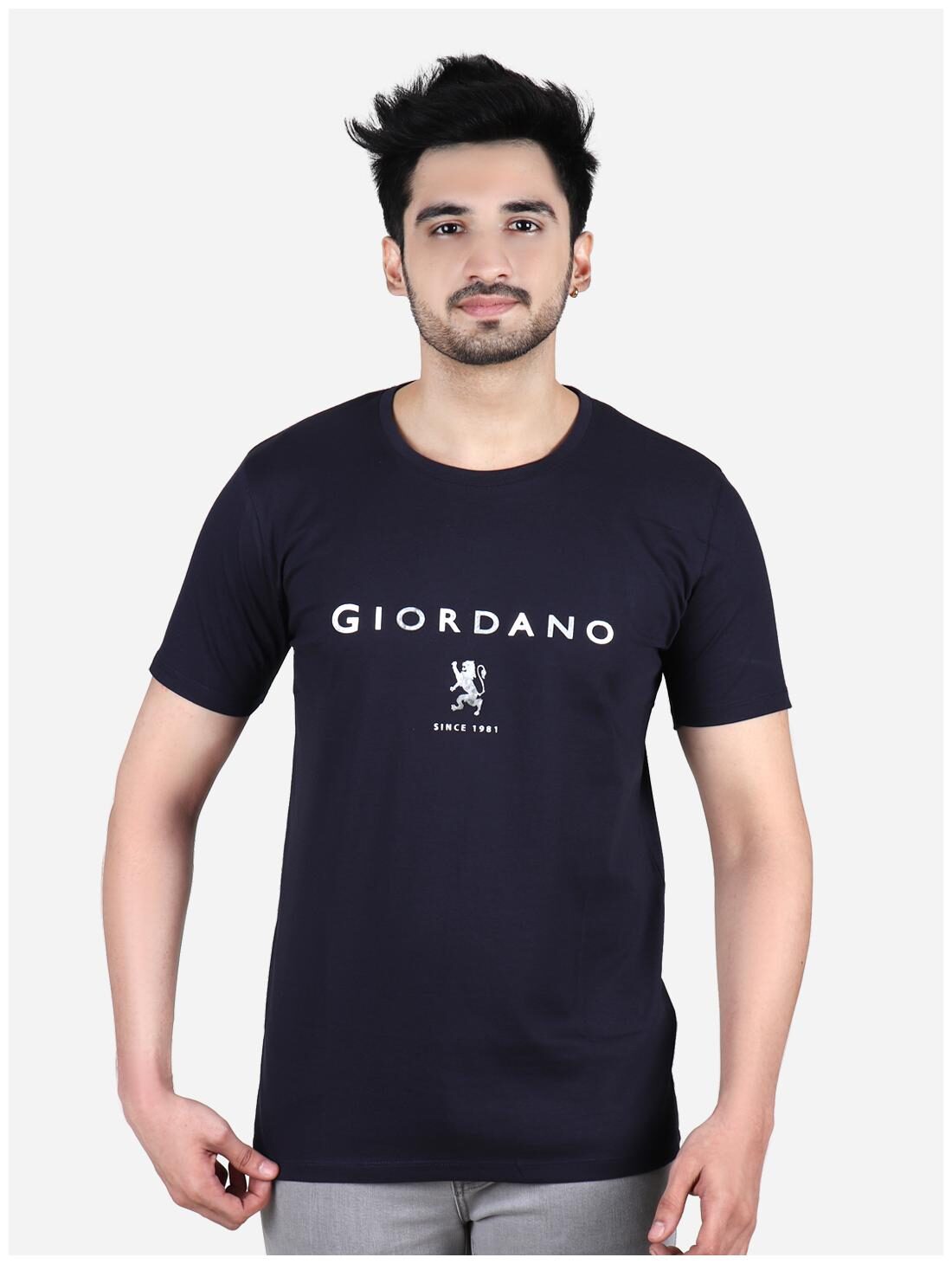 

Giordano Men Navy blue Slim fit Cotton Round neck T-Shirt - Pack Of 1