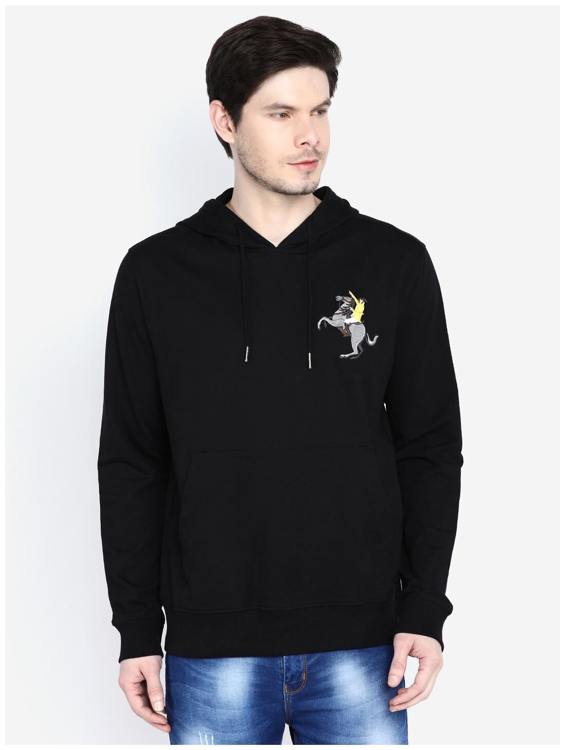

Giordano Men Black Hooded Hoodie