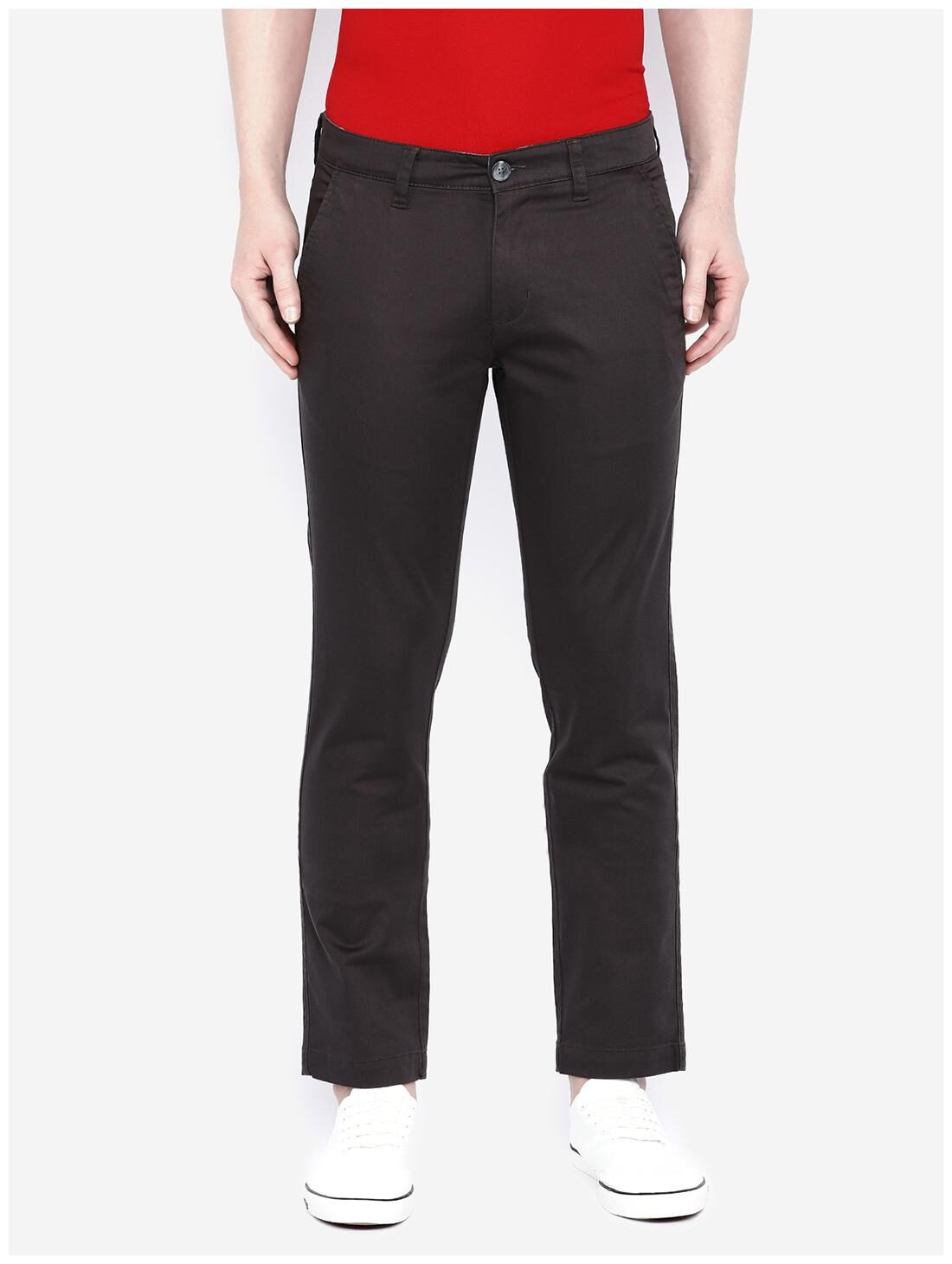 

Giordano Men Black Solid Slim fit Wrinkle free Chinos