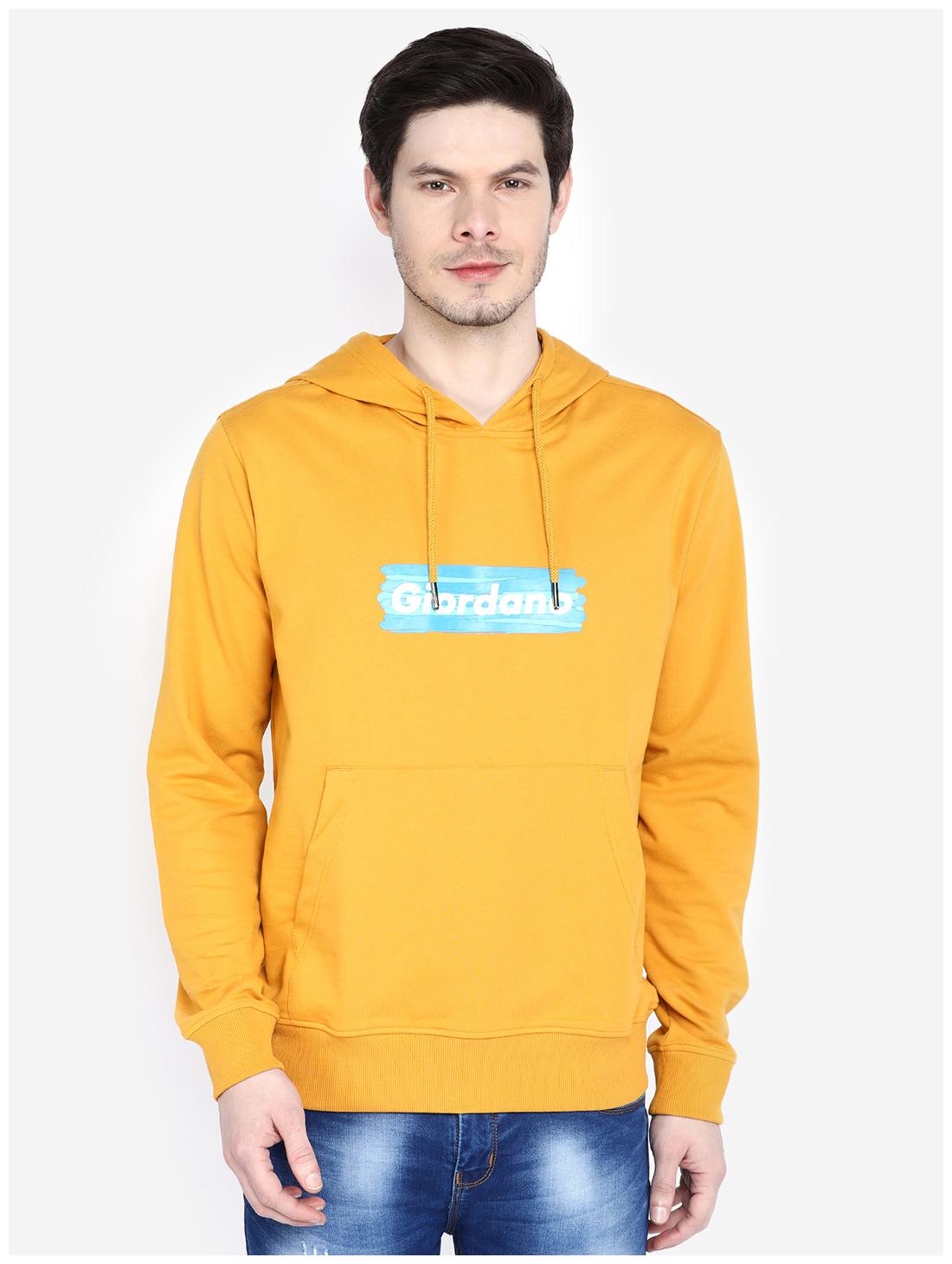 

Giordano Men Yellow Hooded Hoodie