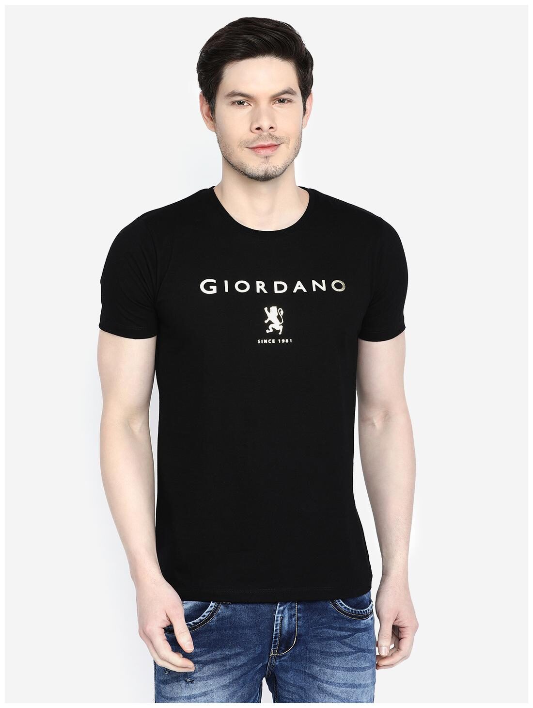 

Giordano Men Black Slim fit Cotton Round neck T-Shirt - Pack Of 1
