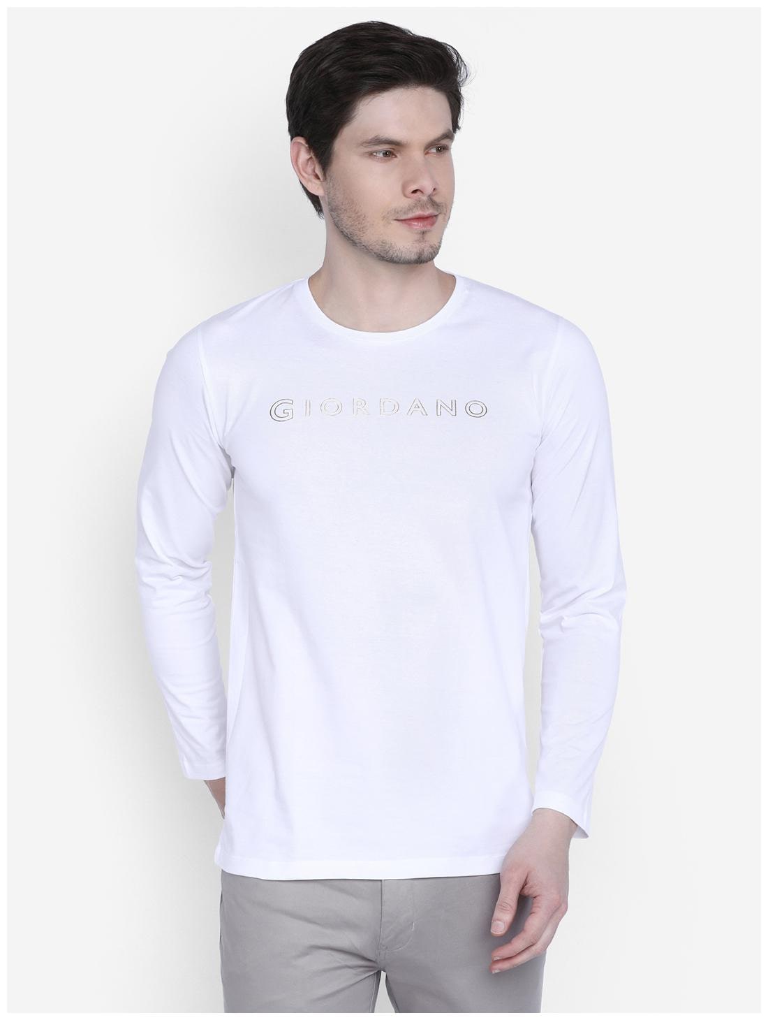 

Giordano Men White Slim fit Cotton Round neck T-Shirt - Pack Of 1