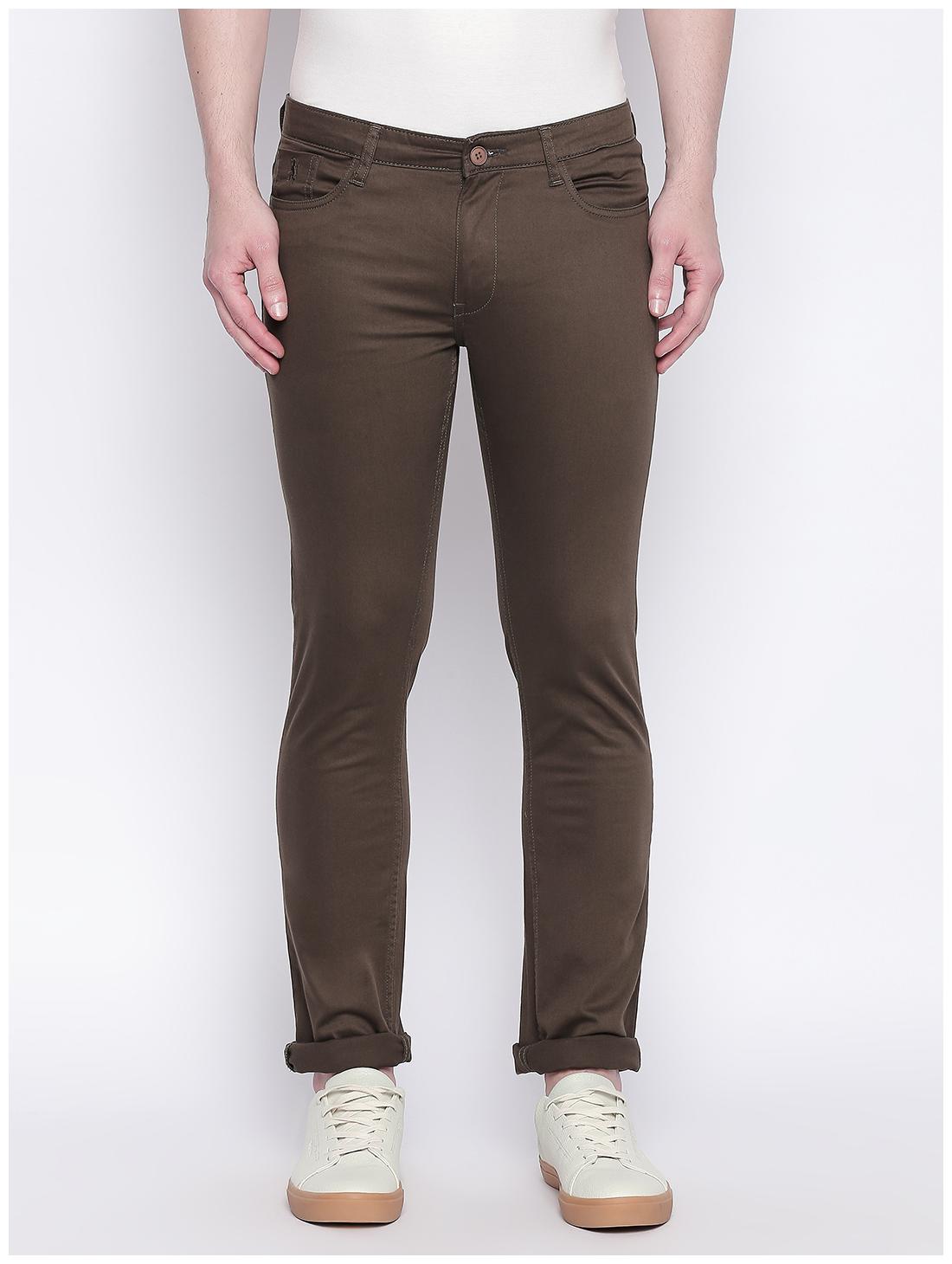 

Giordano Men Green Solid Slim fit Chinos
