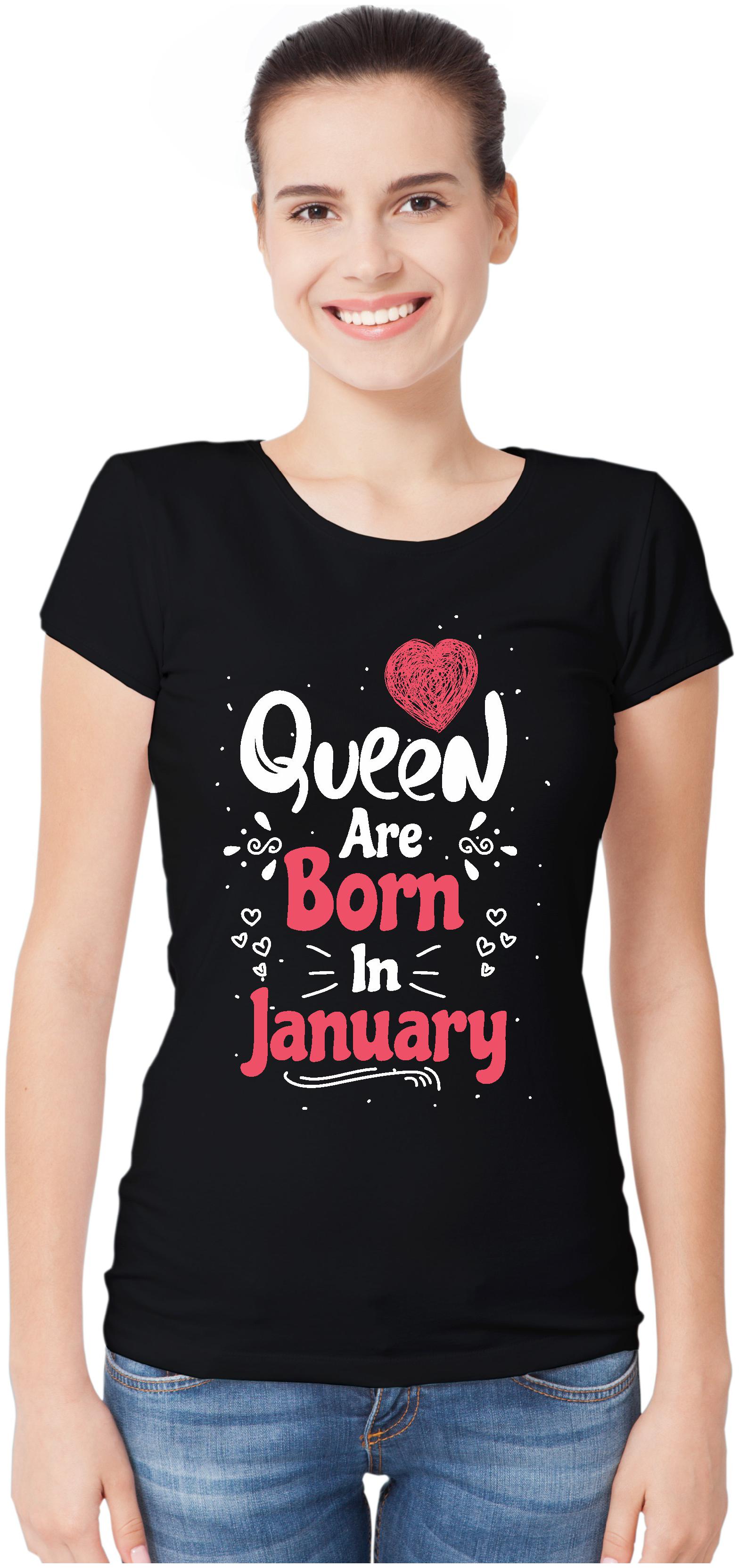 

UNIPLANET STORE Women Black Regular fit Round neck Cotton T shirt