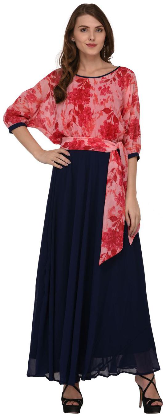 

Glambing Pink Geometric A-line dress