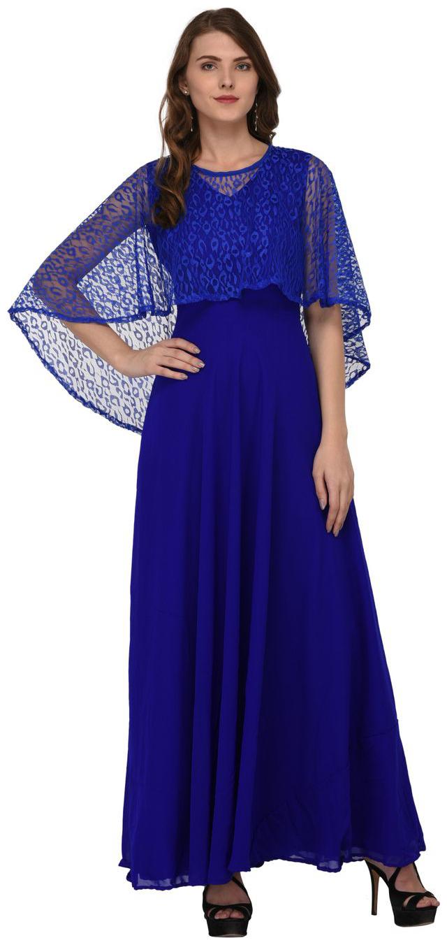 

Glambing Blue Geometric A-line dress