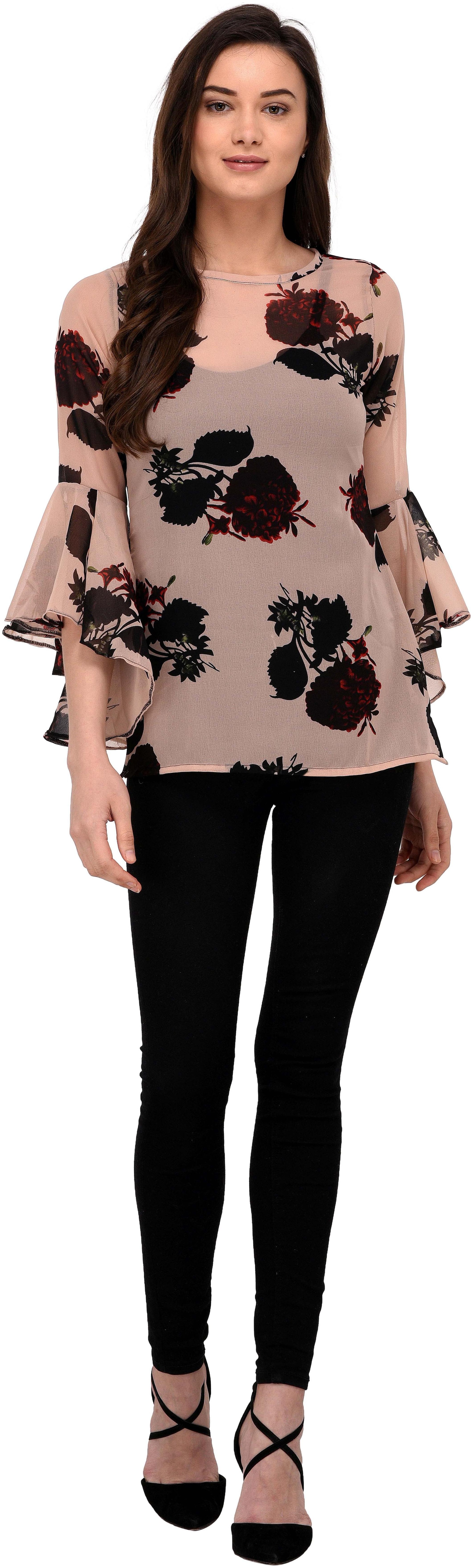 

Glampunch Women Floral Regular top - Beige