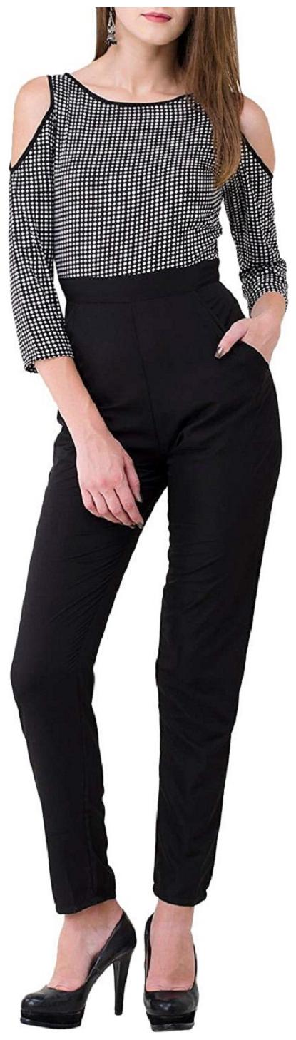 

Glampunch Checked Jumpsuit - Black
