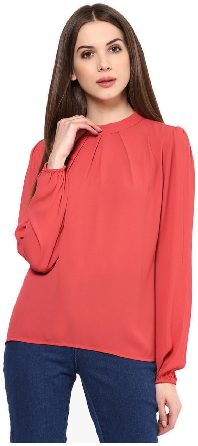 

Glampunch Women Solid Regular top - Red