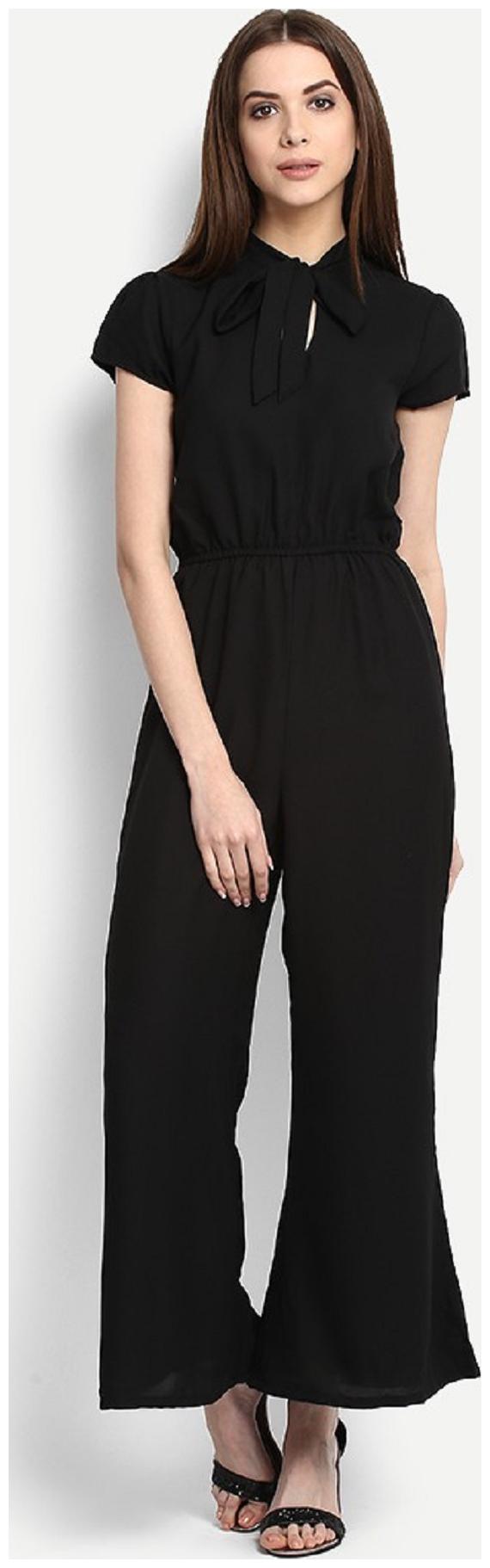 

Glampunch Solid Jumpsuit - Black