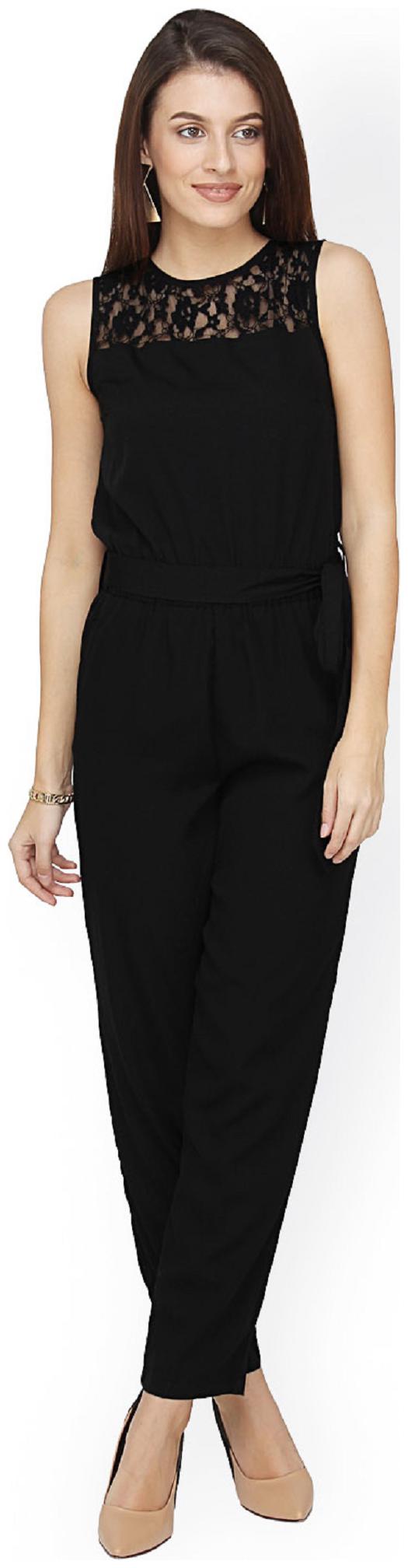 

Glampunch Solid Jumpsuit - Black
