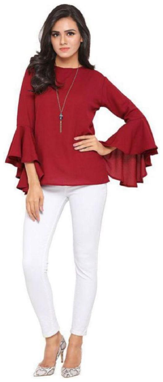 

Glampunch Women Solid Regular top - Maroon