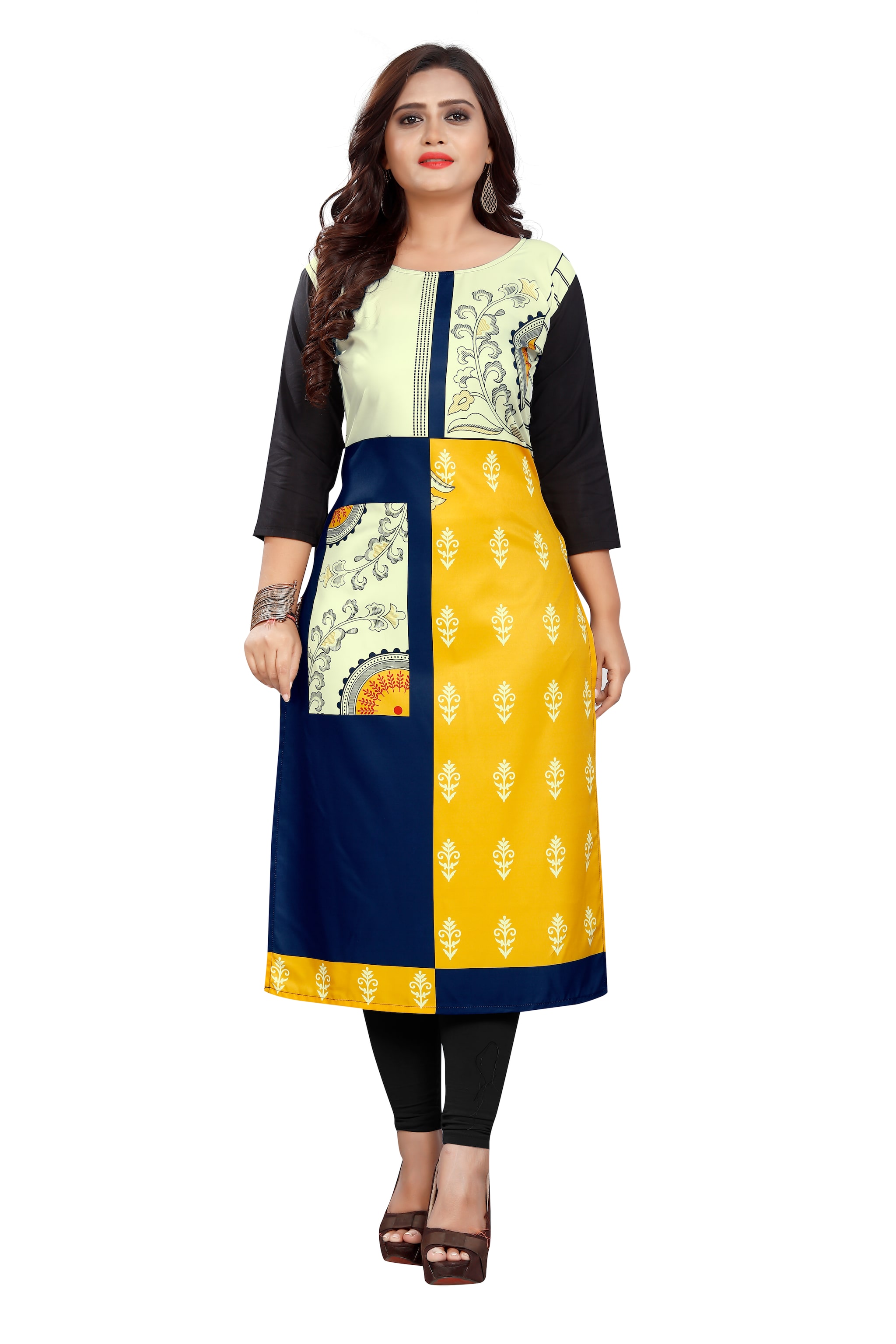 

GLOBON IMPEX Women Multi Printed Straight Kurti
