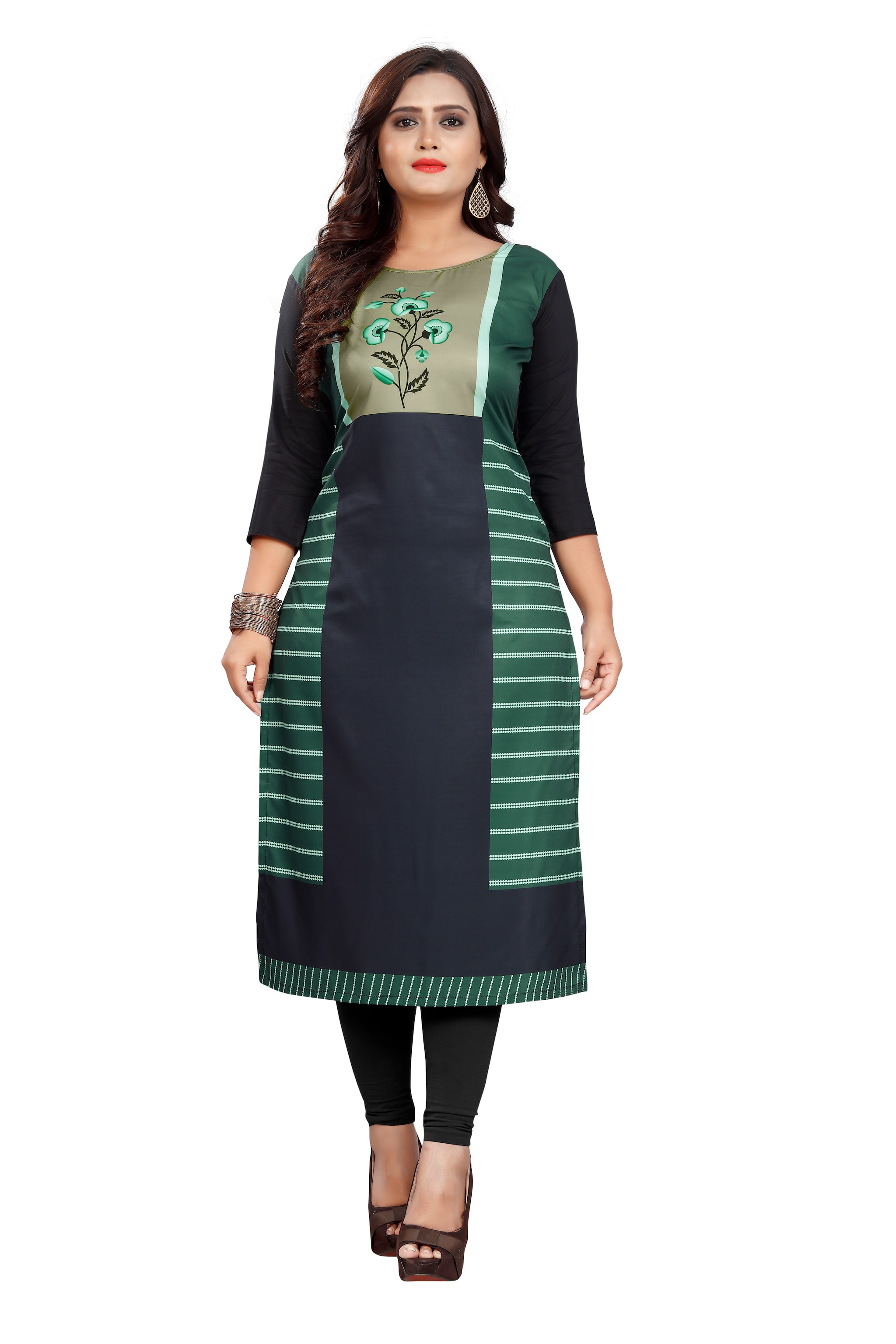 

GLOBON IMPEX Women Multi Floral Straight Kurti