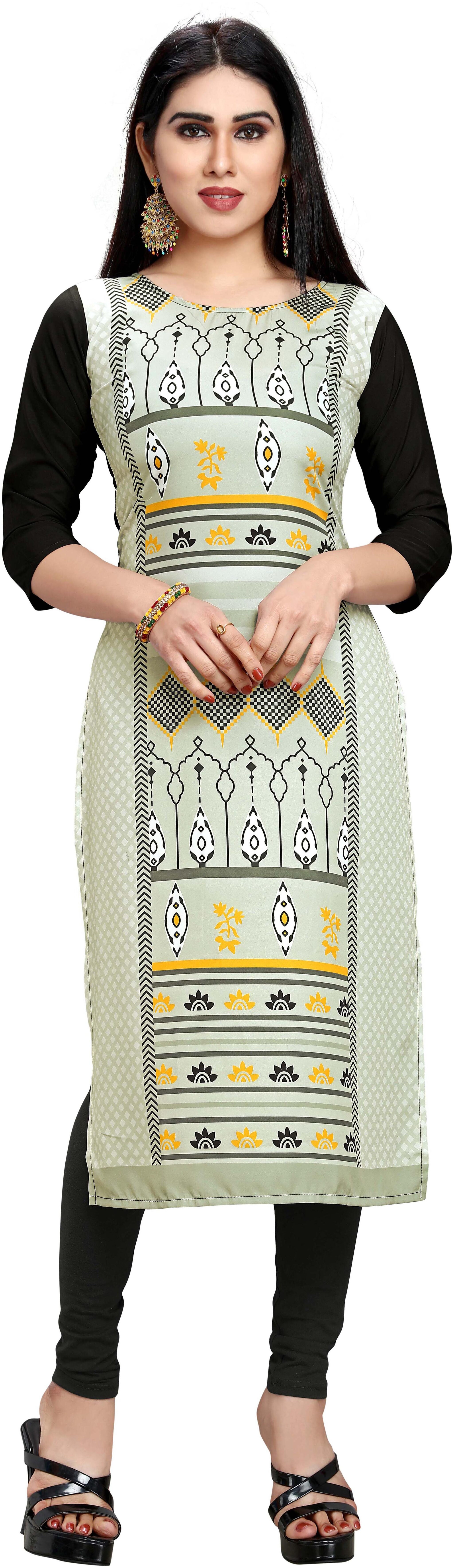 

Globon Impex Womens Stylish Crepe Straight Kurta (Multi)