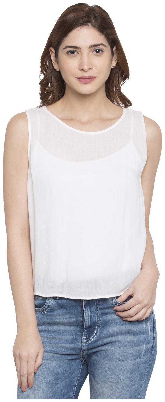 

Globus Women Embroidered A-line top - White