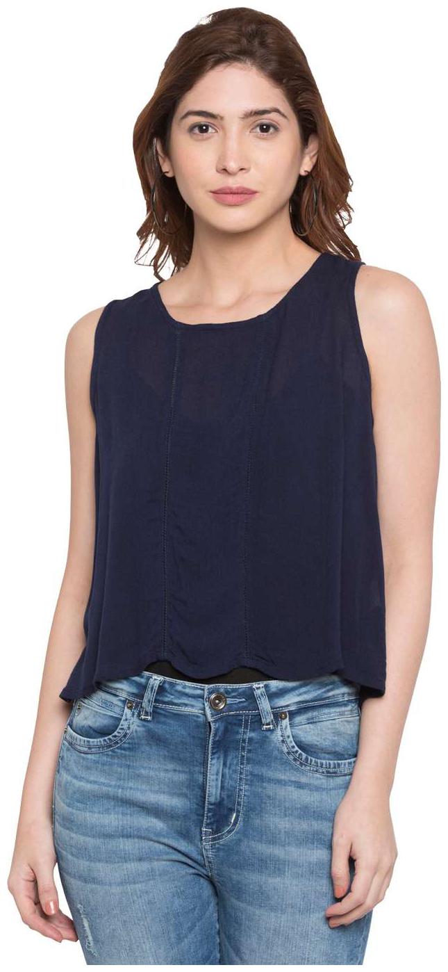 

Globus Women Solid A-line top - Blue