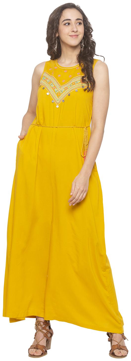 

Globus Embroidered Jumpsuit - Yellow