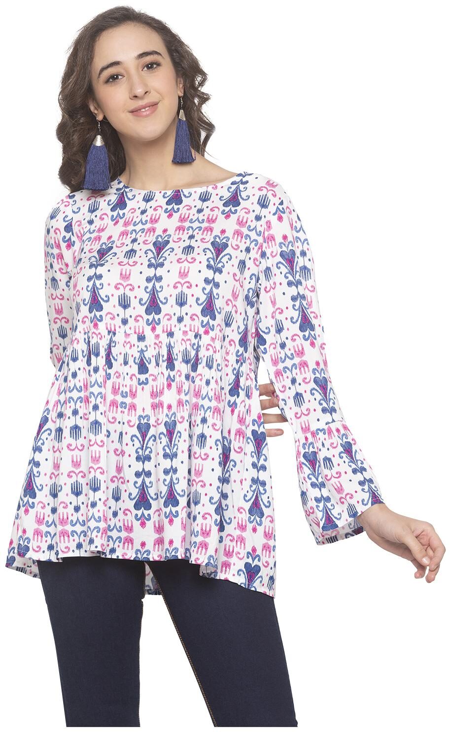 

Globus Women Printed Regular top - White