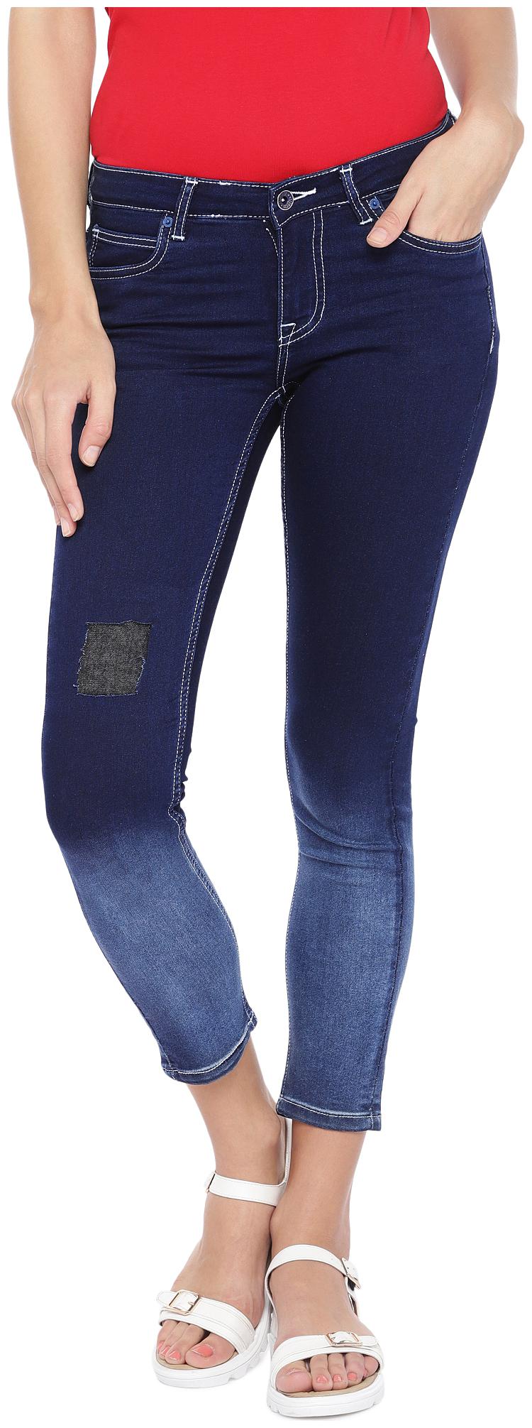 

Globus Blue Slim Fit Mid-Rise Low Distress Jeans