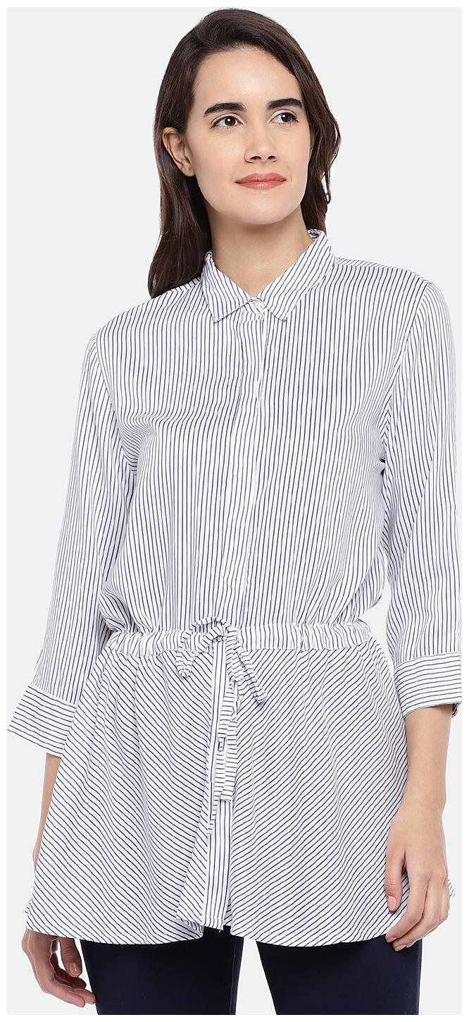 

Globus Women Blue Striped Regular Fit Shirt