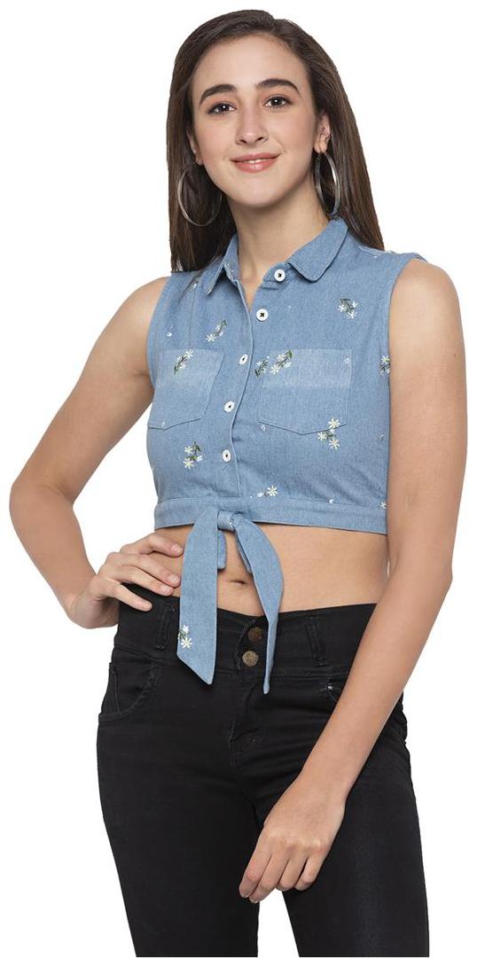 

Globus Women Printed Regular top - Blue