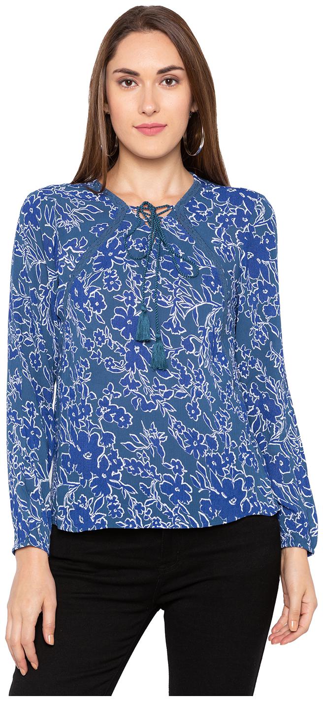 

Globus Women Printed Regular top - Blue