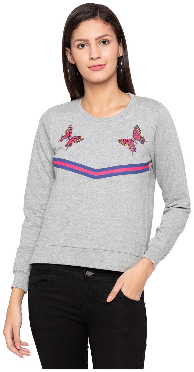 

Globus Women Printed Sweatshirt - Grey