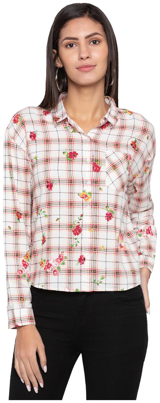 

Globus Women White Printed Regular Fit Shirt