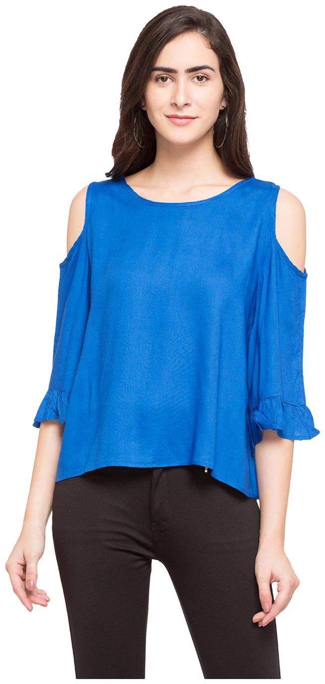 

Globus Women Solid Regular top - Blue