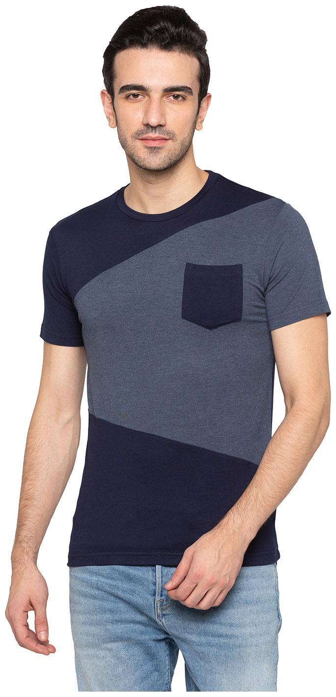 

Globus Men Navy blue Slim fit Viscose Rayon Round neck T-Shirt - Pack Of 1