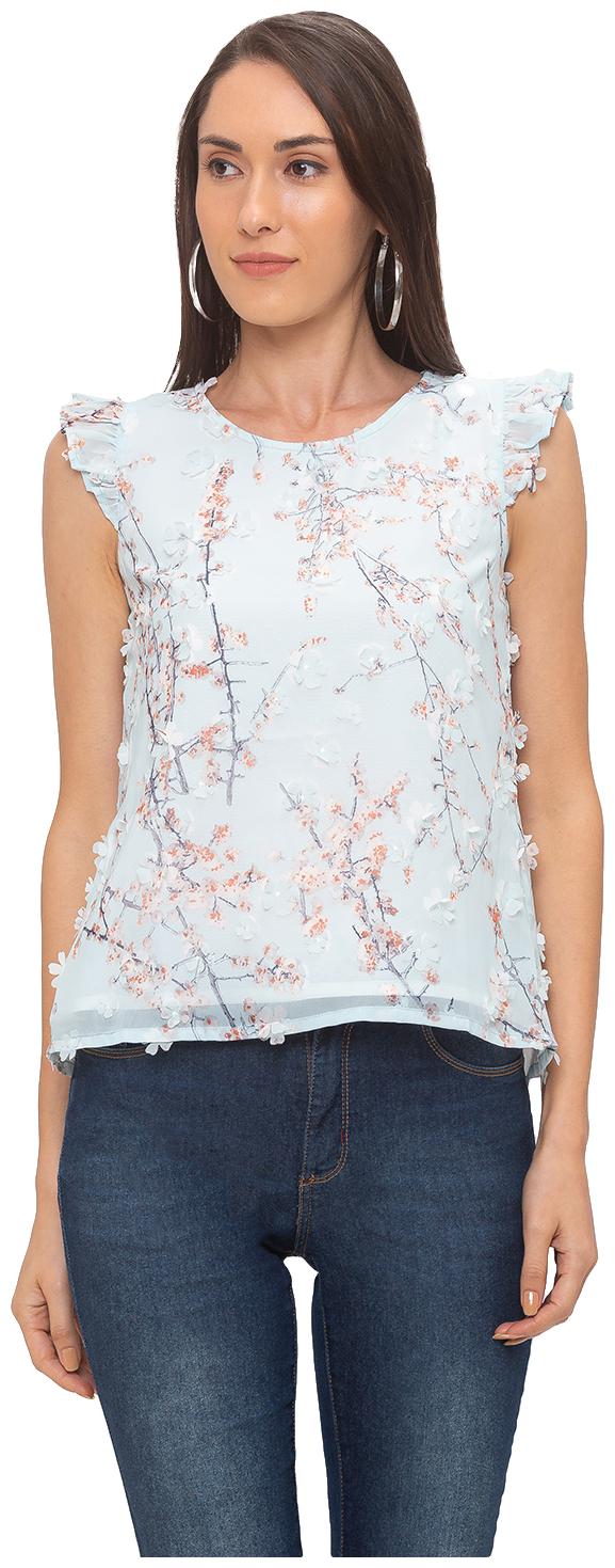 

Globus Women Printed Regular top - Blue