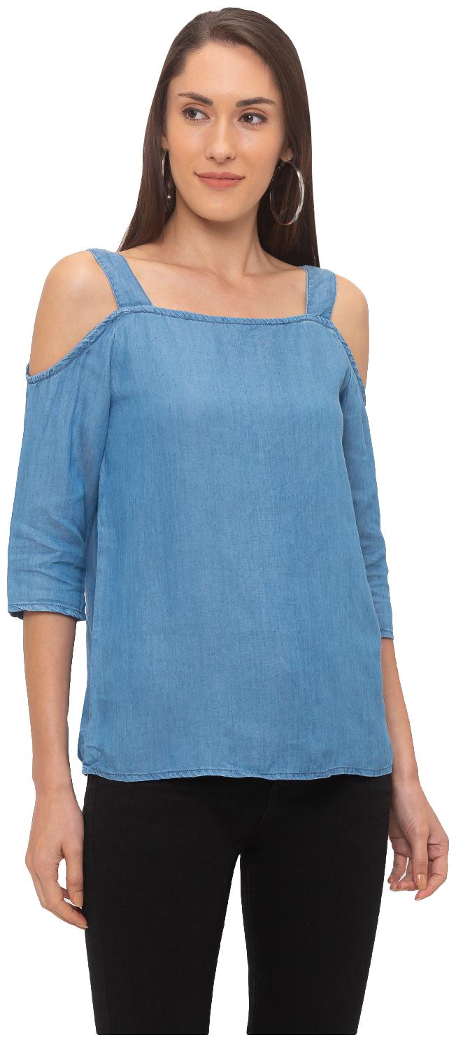 

Globus Women Solid Regular top - Blue