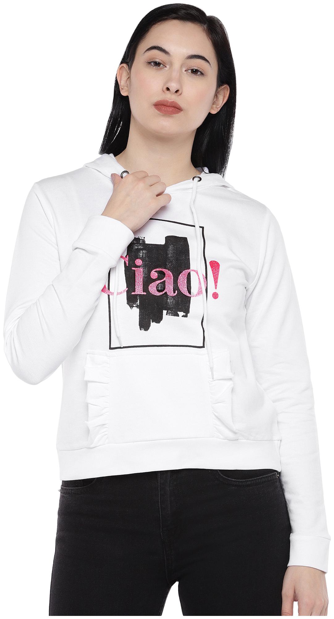 

Globus Women Printed Sweatshirt - White