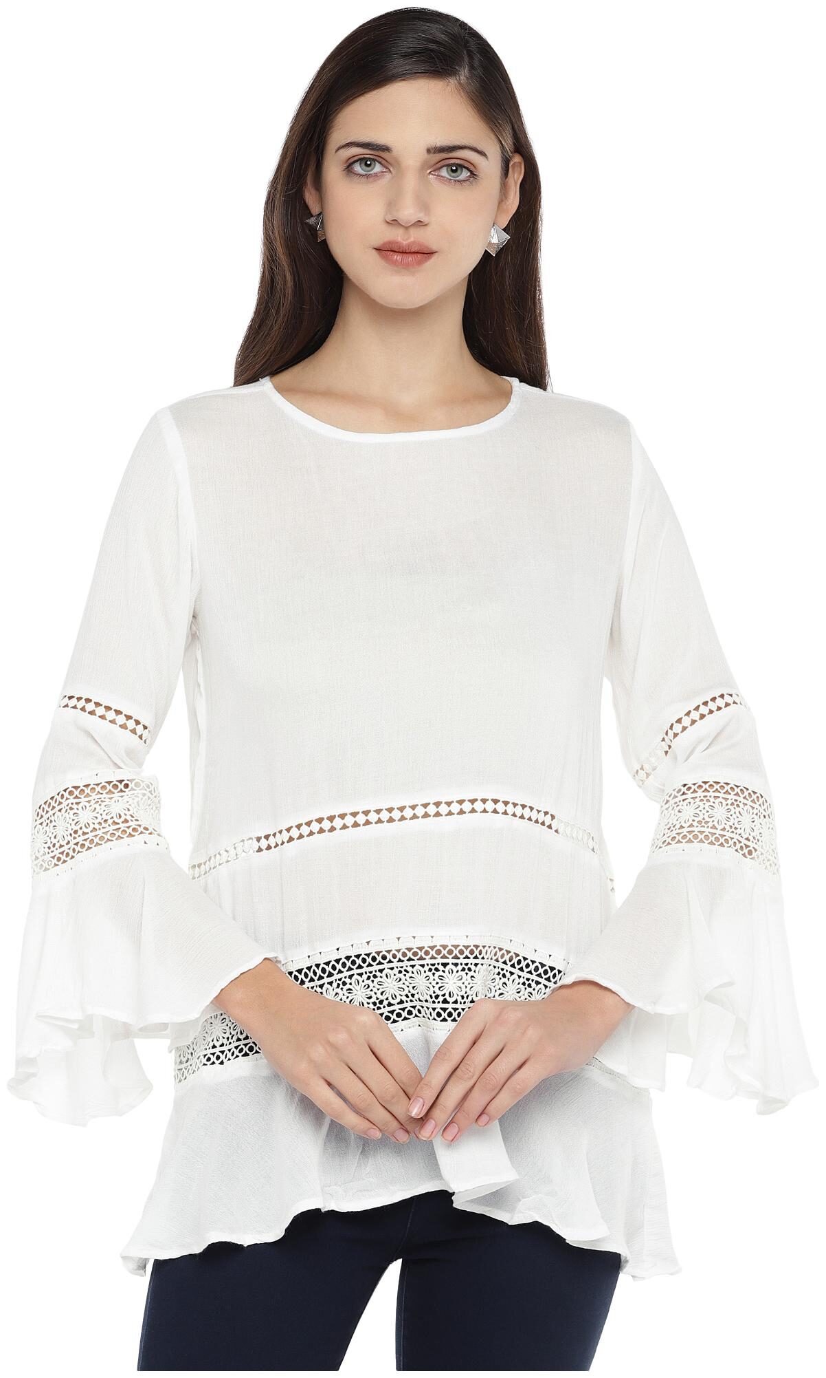 

Globus Women Solid Regular tunic - White
