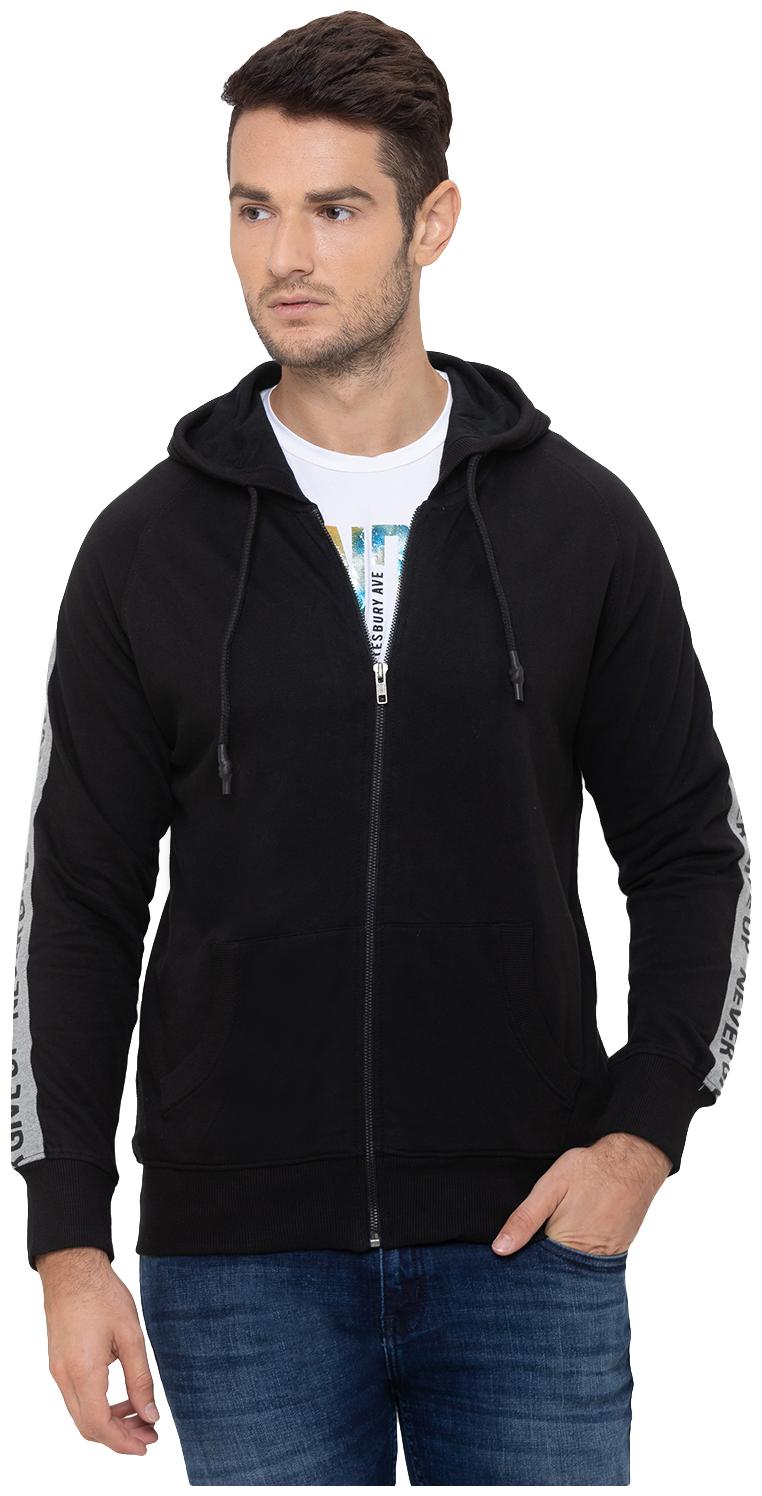 

Globus Men Black Hooded Sweatshirt