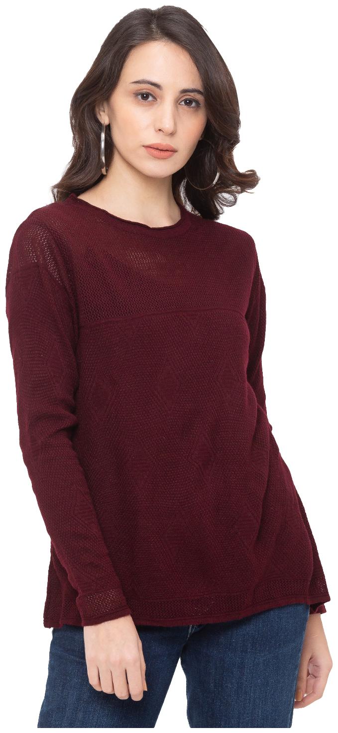

Globus Women Solid Regular top - Maroon