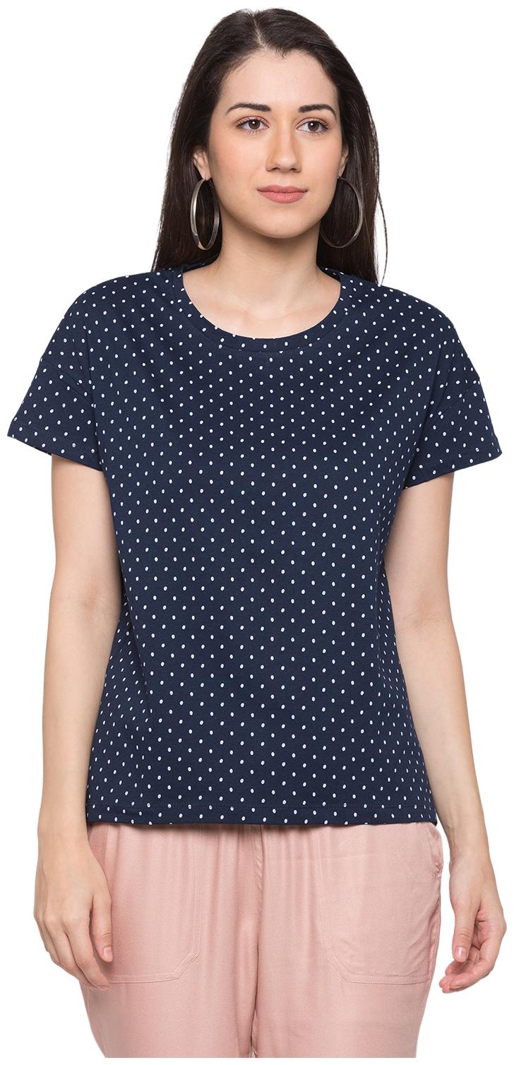 

Globus Cotton Polka Dots Yellow Color Regular Top