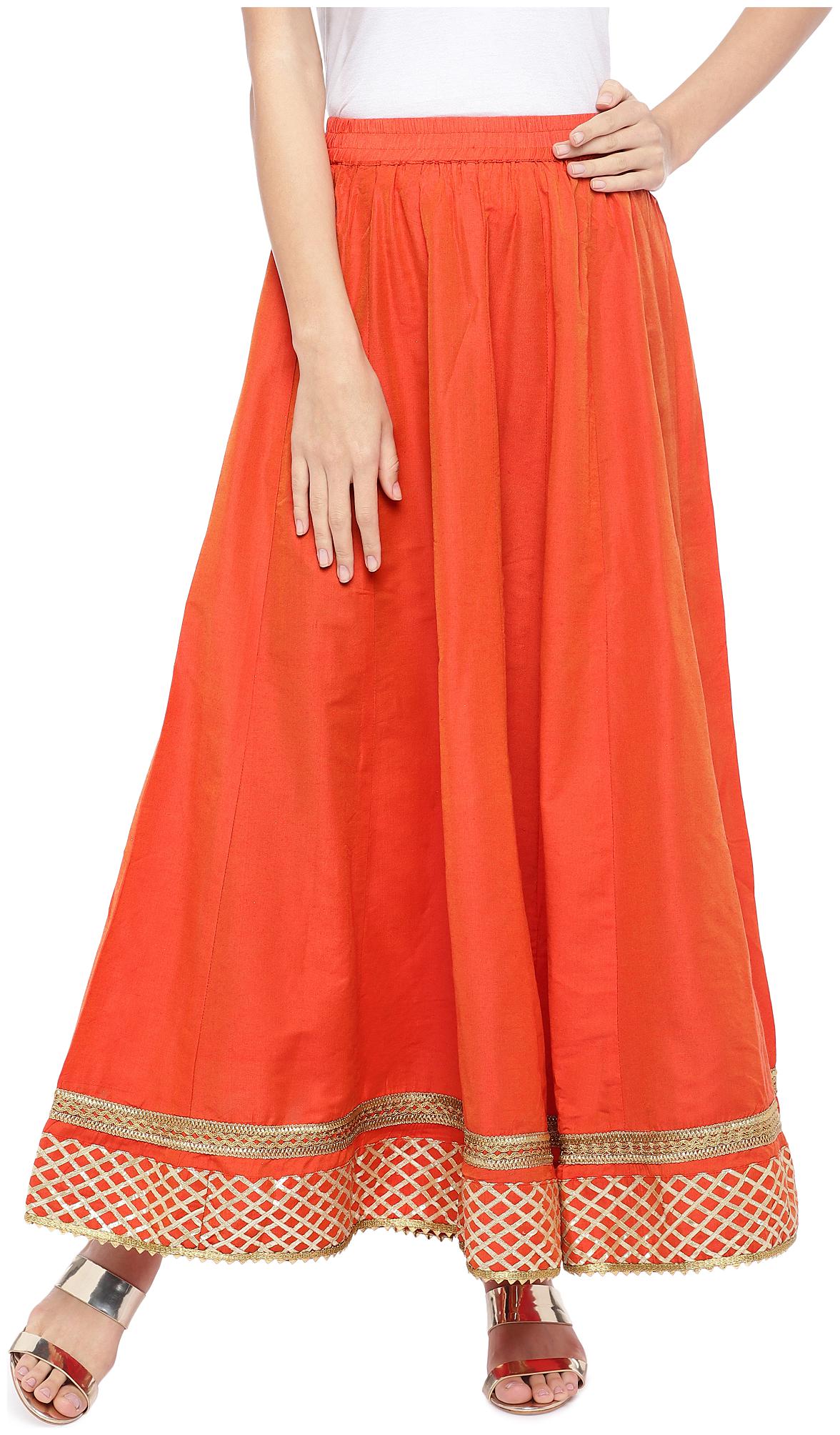 

Globus Lace Flared skirt Maxi Skirt - Orange