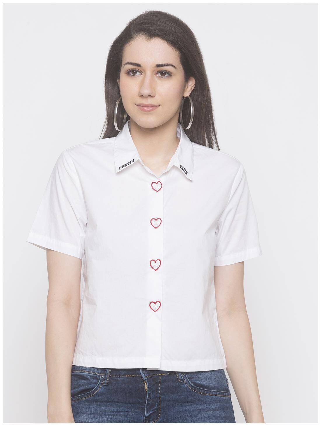 

Globus Women White Solid Regular Fit Shirt