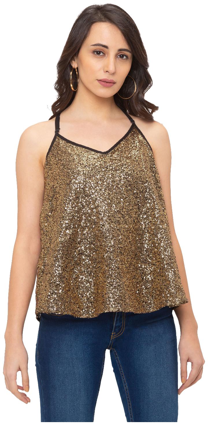 

Globus Women Embellished Regular top - Gold