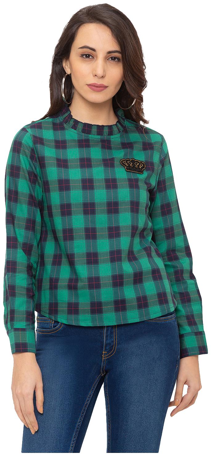 

Globus Women Checked Regular top - Green