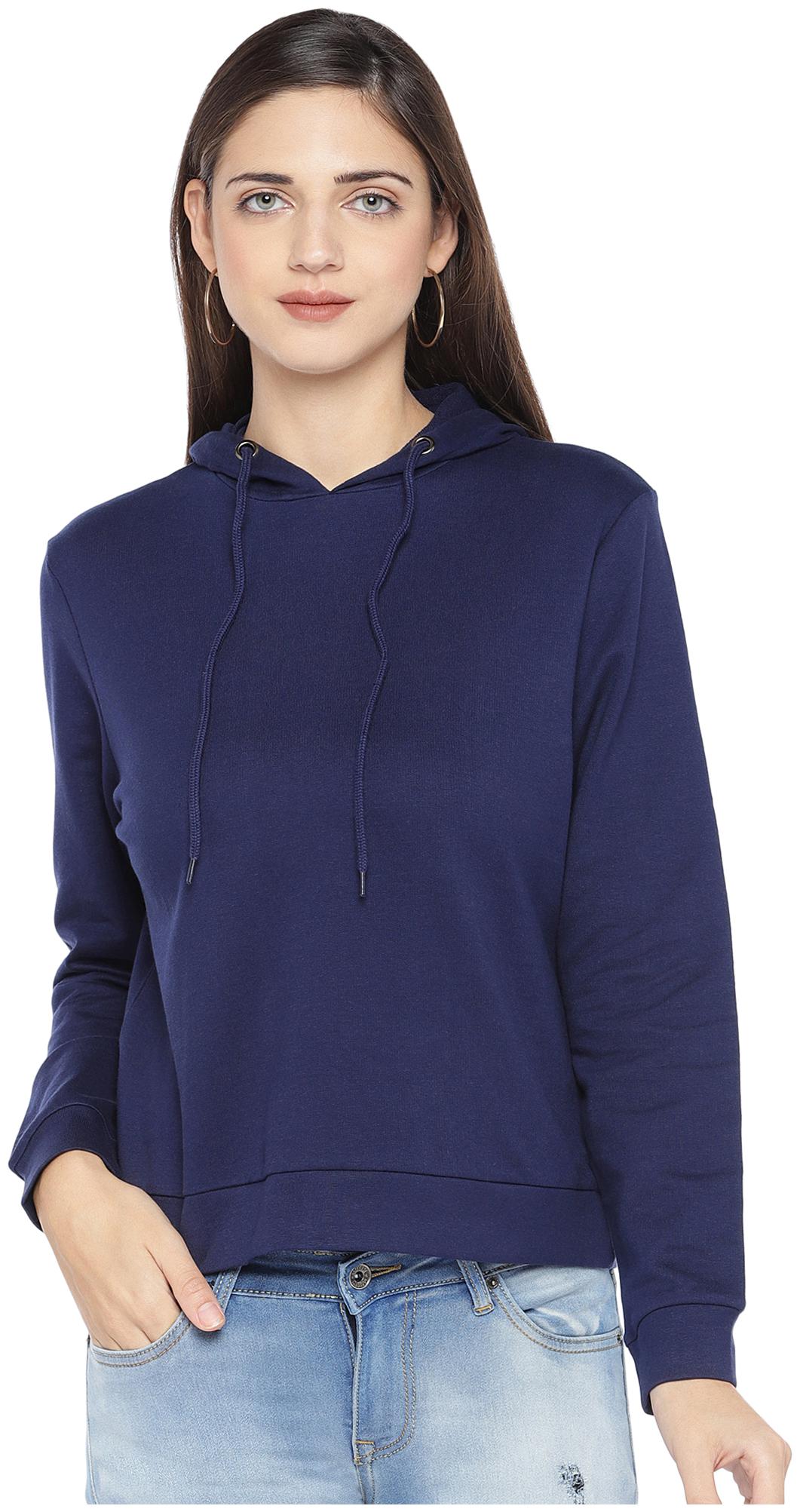

Globus Women Solid Sweatshirt - Blue