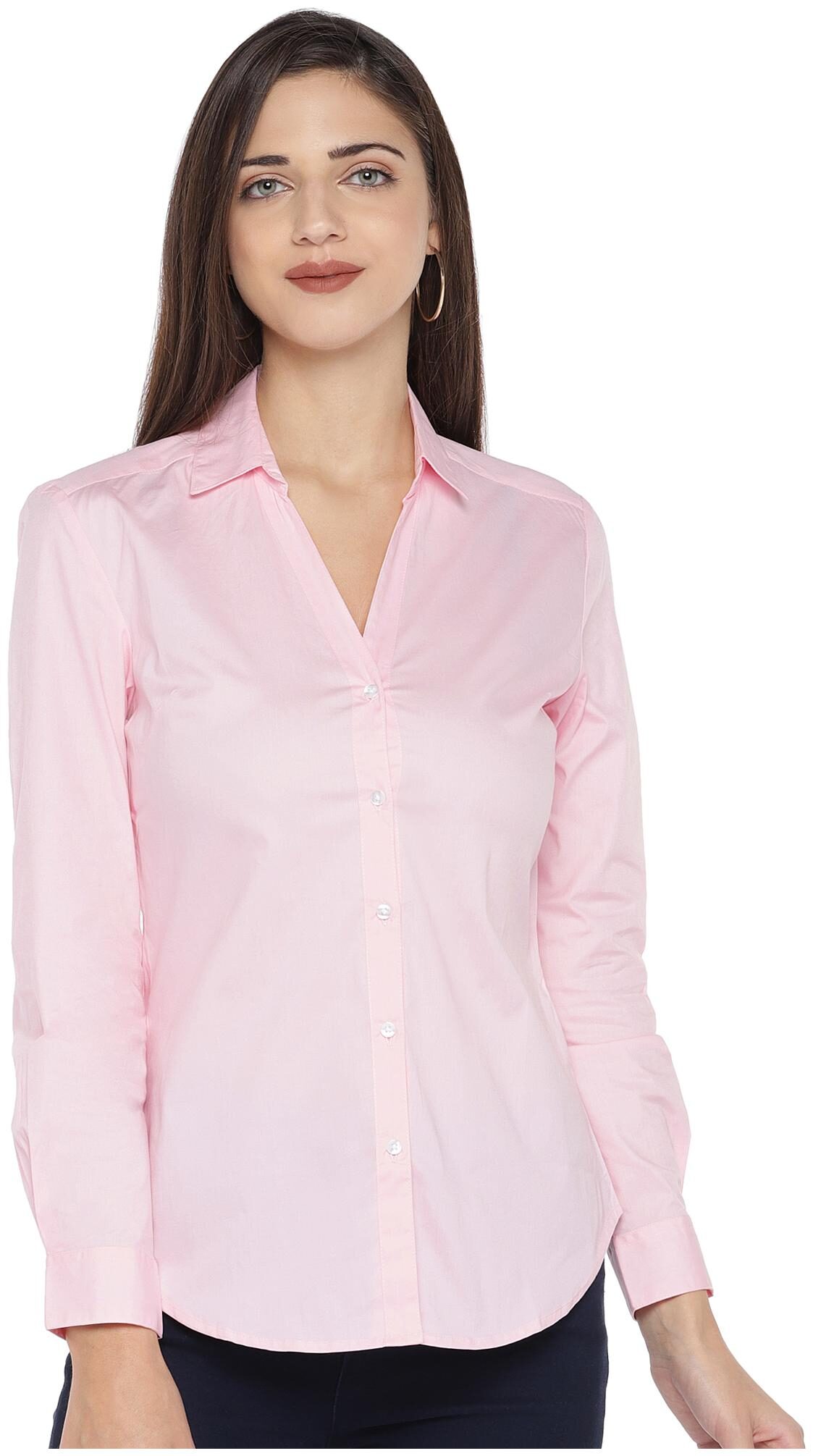 

Globus Women Pink Solid Regular Fit Shirt