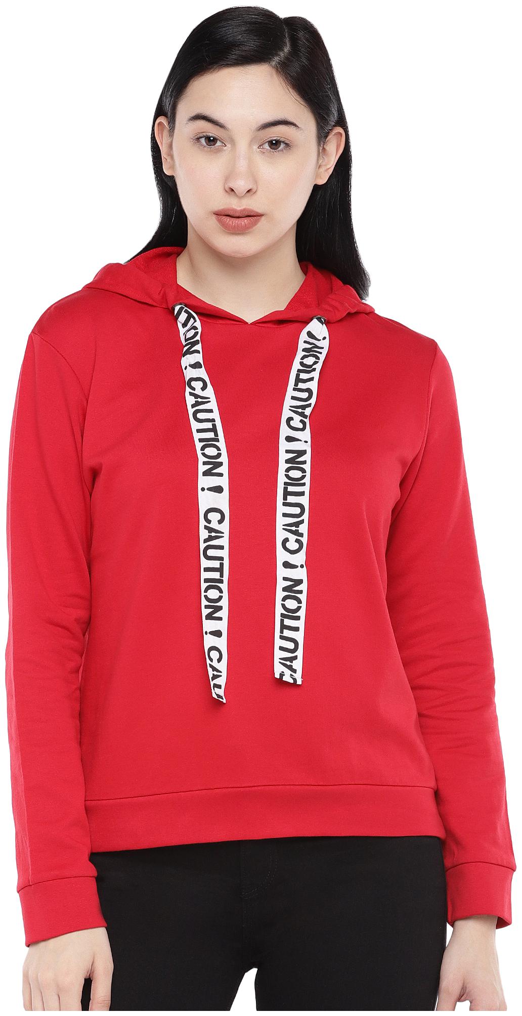 

Globus Women Solid Sweatshirt - Red