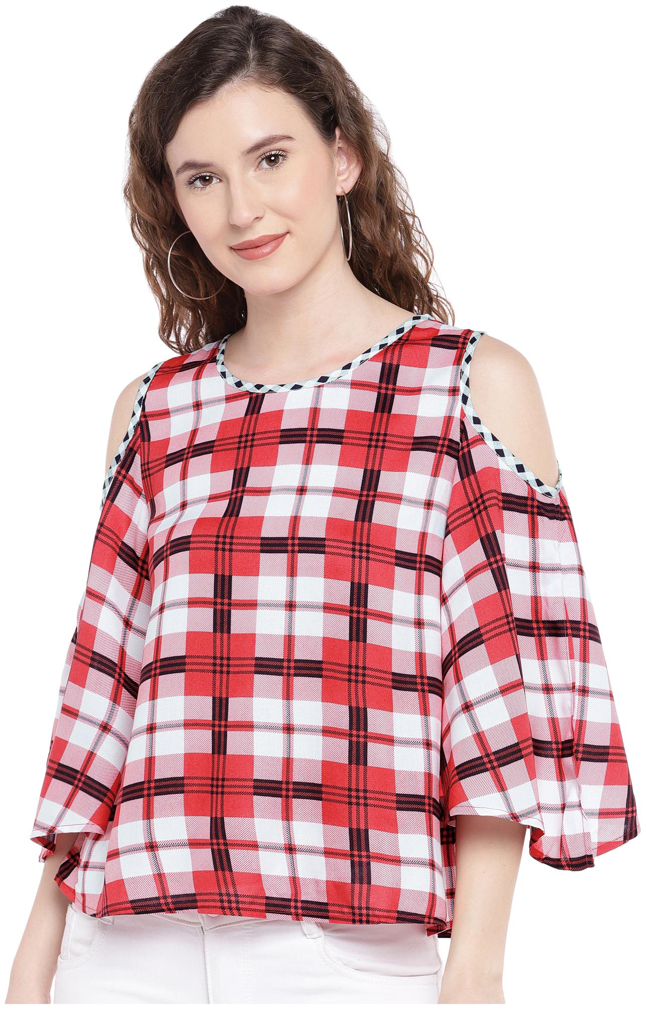 

Globus Women Checked Regular top - Multi