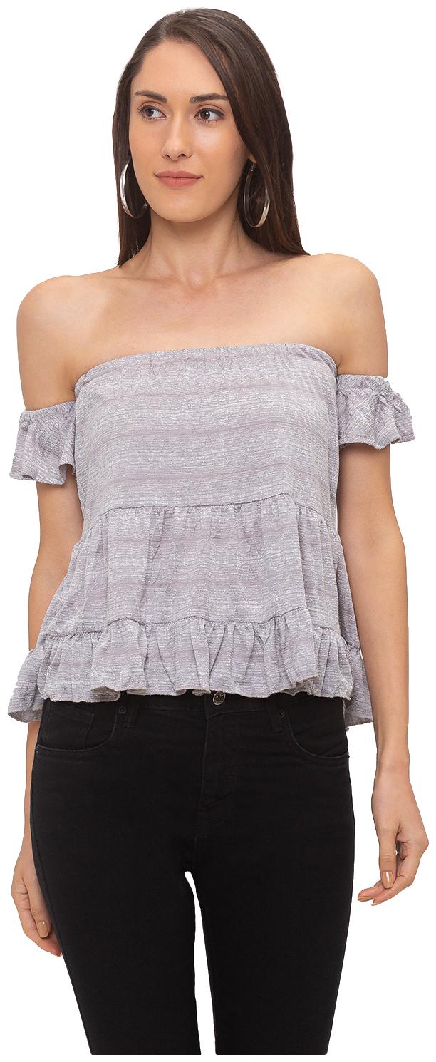 

Globus Women Striped Regular top - Grey