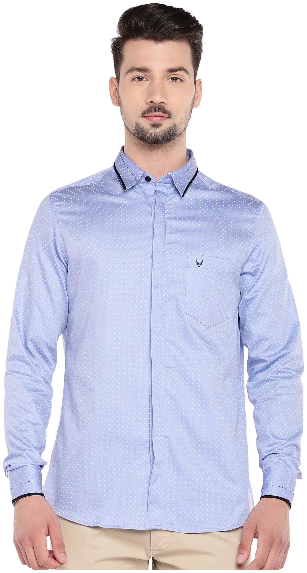 

Globus Men Blue Printed Slim Fit Casual Shirt
