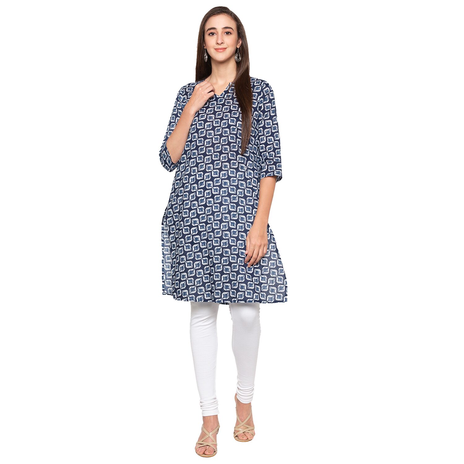 

Globus Cotton Printed Blue Color Kurta For Women