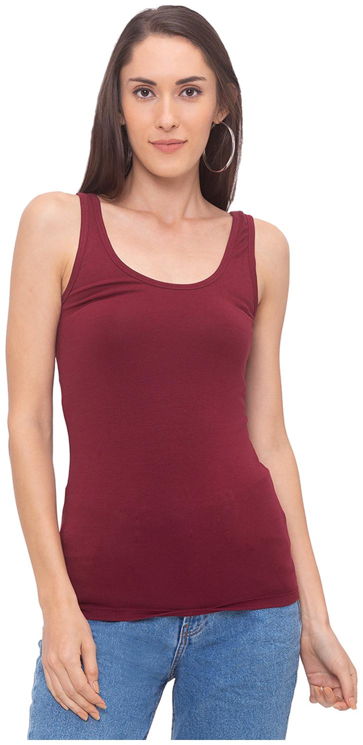 

Globus Women Solid Regular top - Maroon